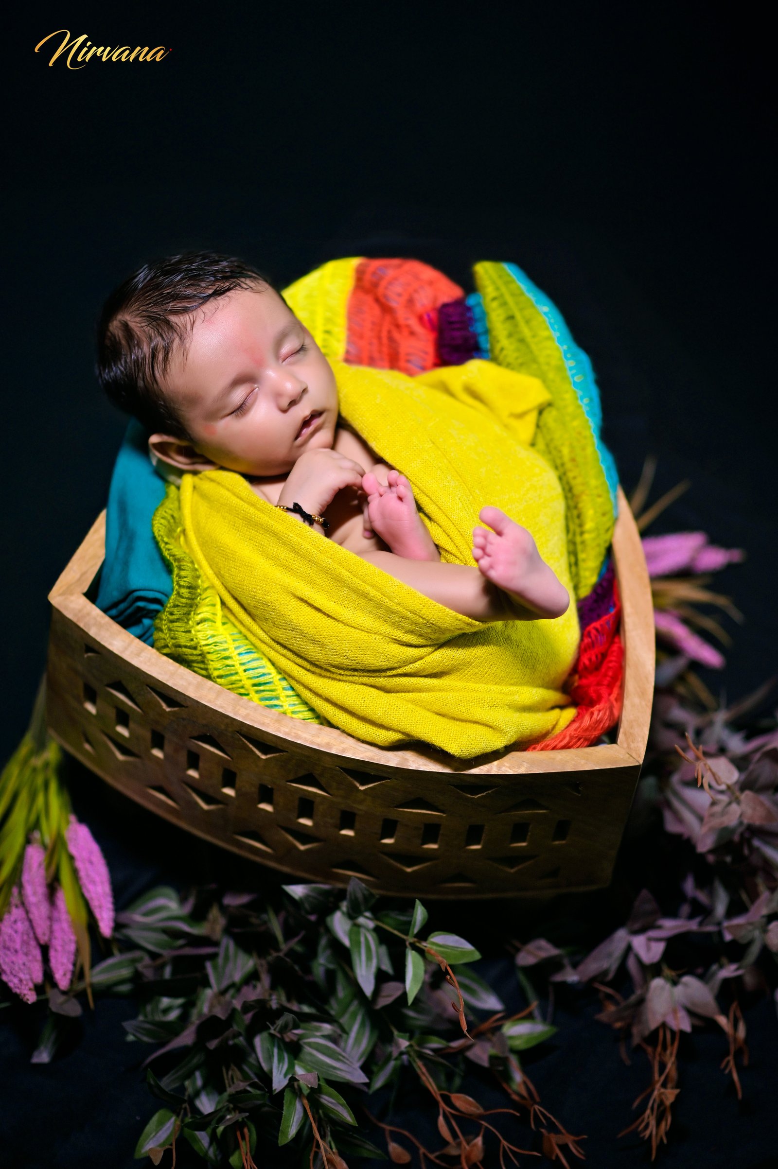 Gently styled newborn portrait by Nirvana Photography, image 5