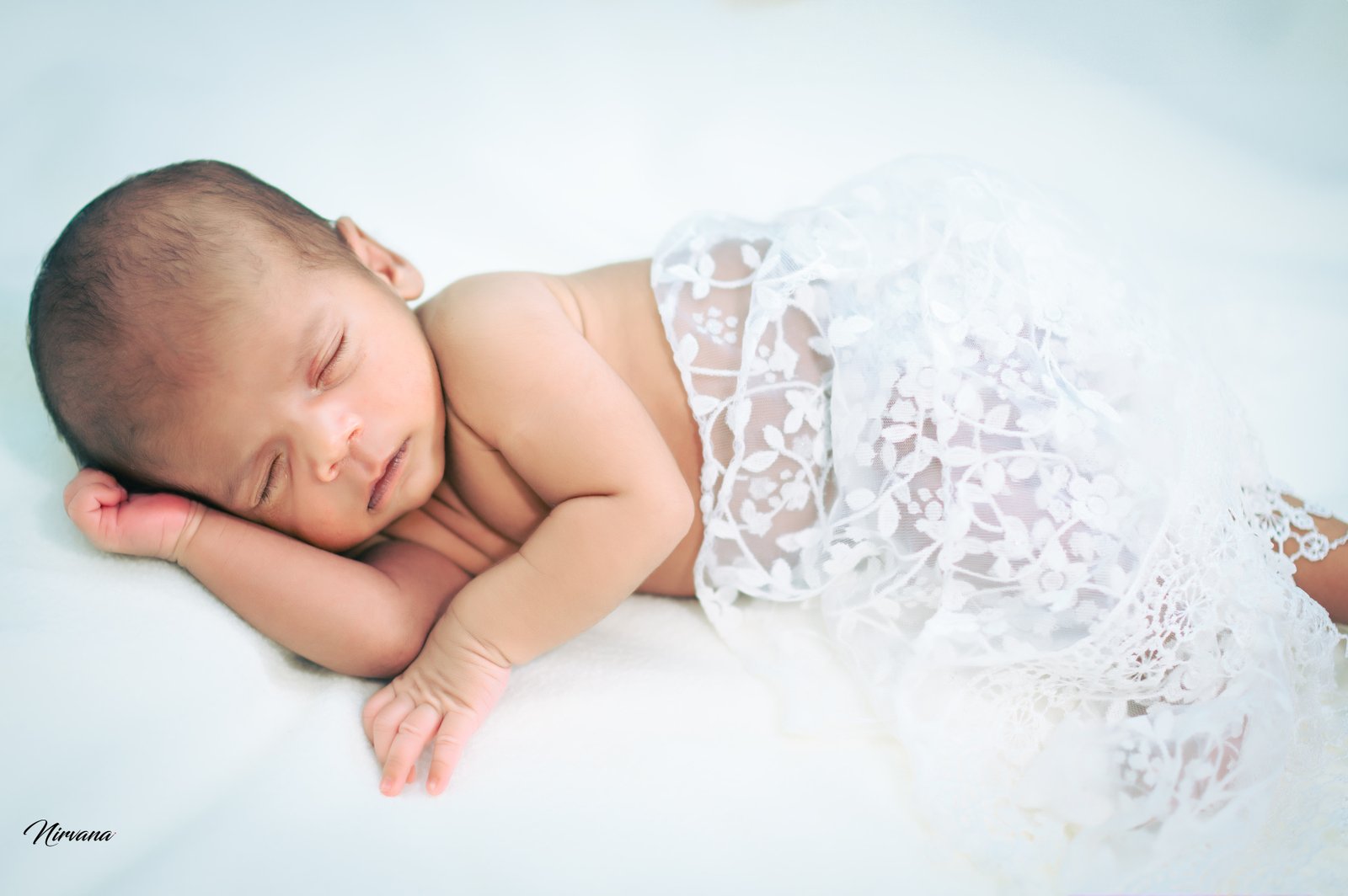 Gently styled newborn portrait by Nirvana Photography, image 12